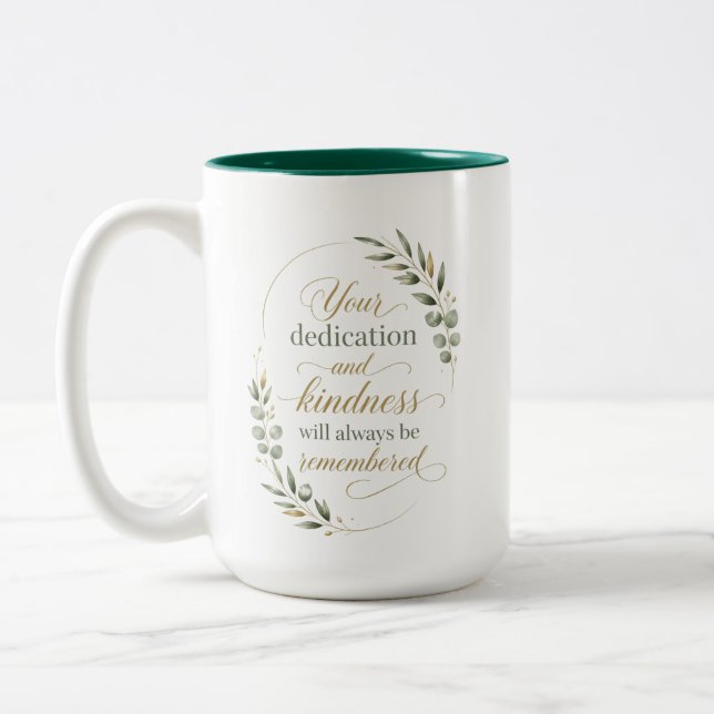 Personalised Retirement Award for Employee Two-Tone Coffee Mug (Left)