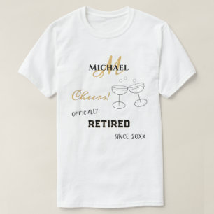 Personalised Retirement Champagne Cheers T-Shirt