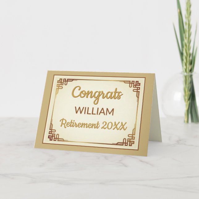  Personalised Retirement Congrats Card (Front)