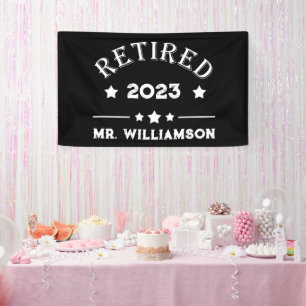Personalised retirement gift idea banner