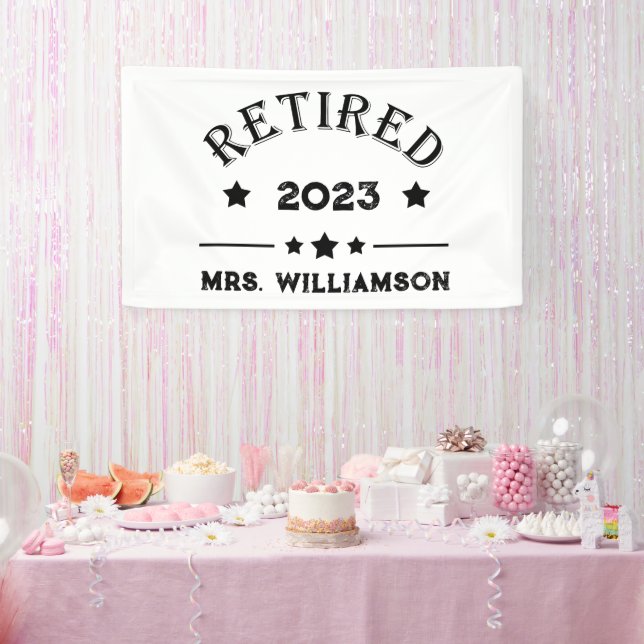 Personalised retirement gift idea banner (Party)