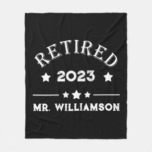 Personalised retirement gift idea fleece blanket