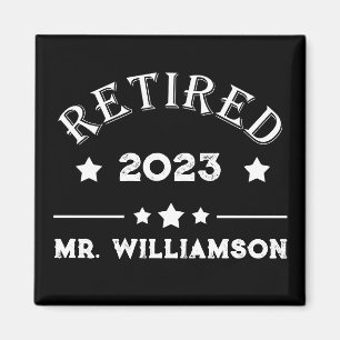 Personalised retirement gift idea magnet