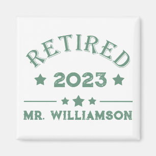 Personalised retirement gift idea magnet