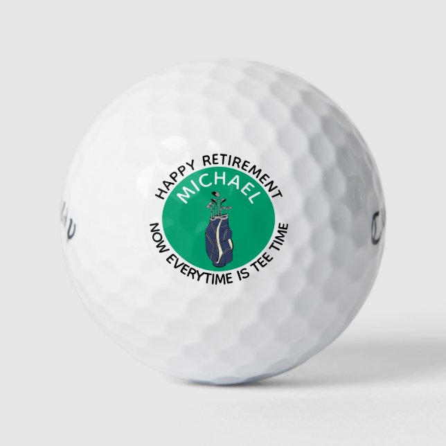Personalised Retirement Golf Balls (Front)