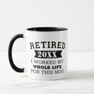 Personalised Retirement Jokes and Puns Mug