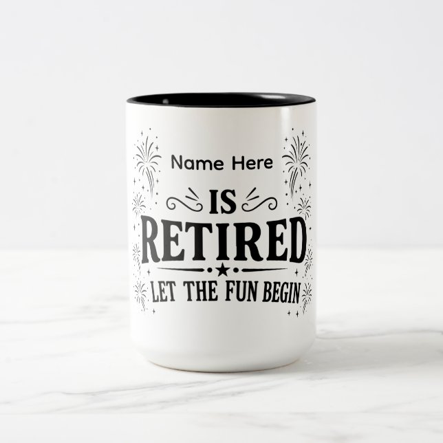 Personalised Retirement Let the Fun Begin Mug (Center)