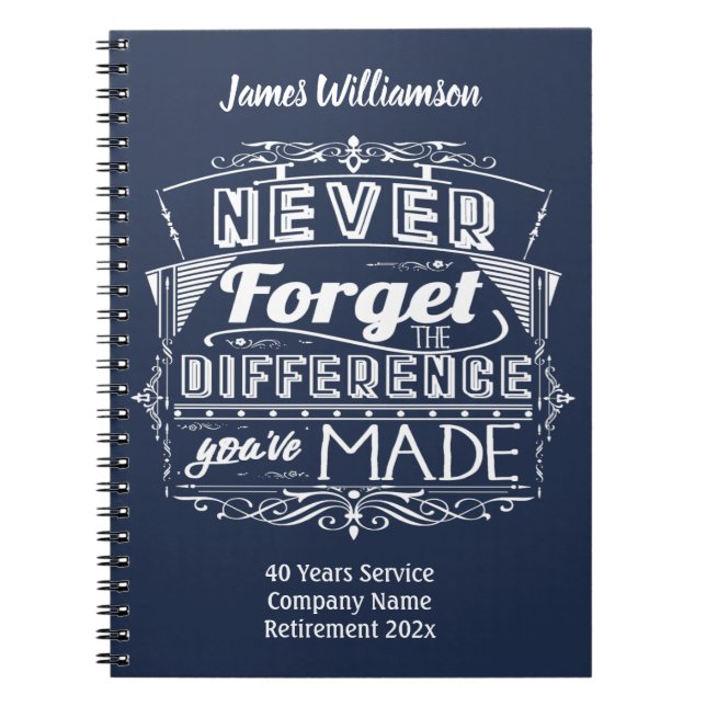 Personalised Retirement  Notebook (Front)