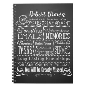 Personalised Retirement Notebook add name