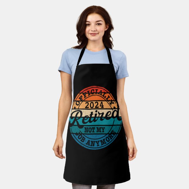 Personalised retirement officially retired vintage apron (Worn)