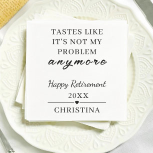 Personalised Retirement Party Decor Retired 2027 Napkin