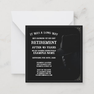 Personalised Retirement Party Invitation Dark Them