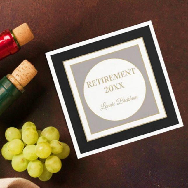Personalised Retirement party  napkin (Creator Uploaded)