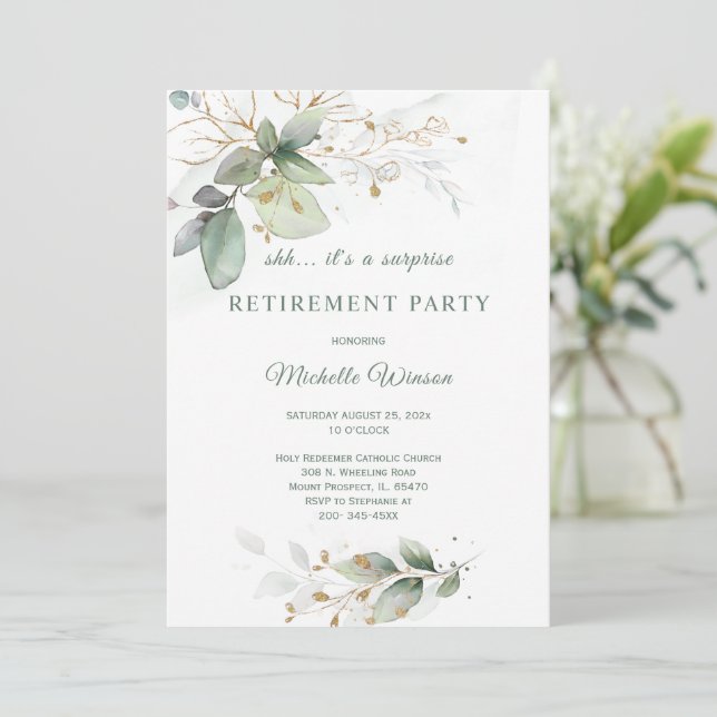 Personalised Retirement Party Template (Standing Front)