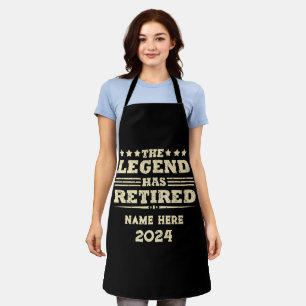 Personalised retirement The Legend has retired Apron
