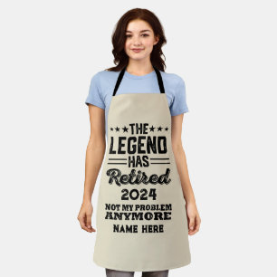 Personalised retirement The Legend has retired Apron