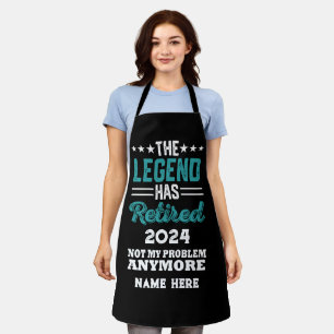 Personalised retirement The Legend has retired Apron