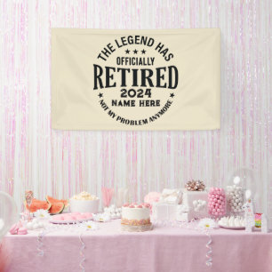 Personalised retirement The Legend has retired Banner