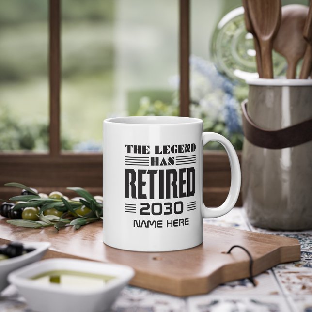 Personalised Retirement The Legend Has Retired Coffee Mug (Creator Uploaded)