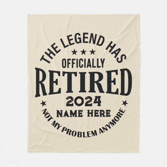 Personalised retirement The Legend has retired Fleece Blanket (Front)