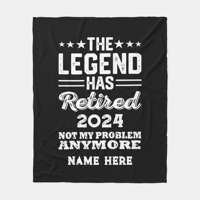 Personalised retirement The Legend has retired Fleece Blanket (Front)