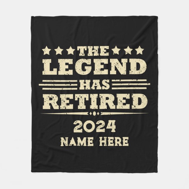 Personalised retirement The Legend has retired Fleece Blanket (Front)