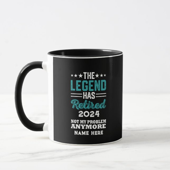 Personalised retirement The Legend has retired Mug (Left)