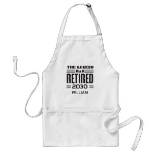 Personalised Retirement The Legend Has Retired Standard Apron