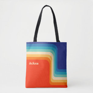 Personalised Retro 70s Ombre Tote Bag