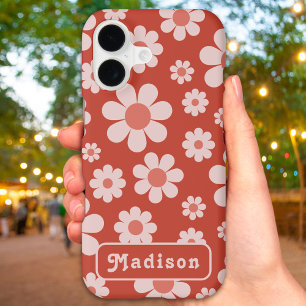 Personalised Retro 70s Vintage Daisy Orange