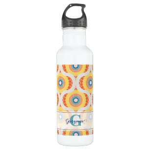 Personalised Retro Aegean Summer Radiant Mandala 710 Ml Water Bottle