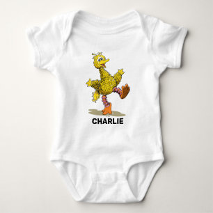 Personalised Retro Art Big Bird Baby Bodysuit