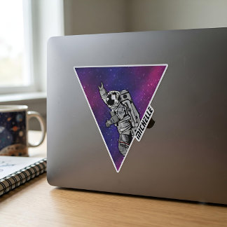 Personalised Retro Astronaut Name Purple Galaxy