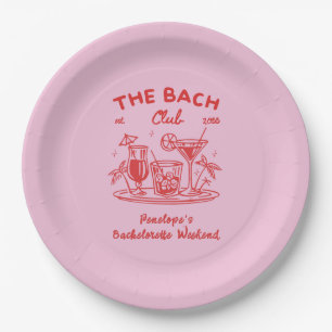 Personalised Retro Bachelorette Party Supply Plate