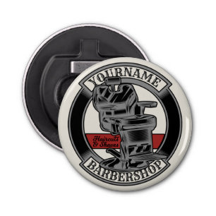 Personalised Retro BarberShop Barber Chair Salon Bottle Opener