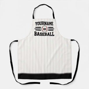 Personalised Retro Baseball Player NAME Team Apron