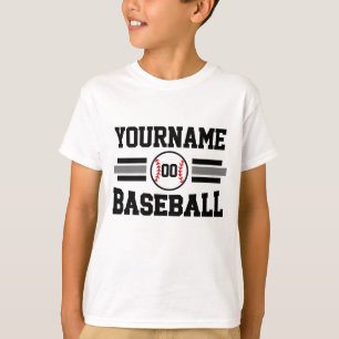Personalised Retro Baseball Player NAME Team T-Shirt