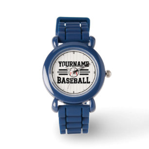 Personalised Retro Baseball Player NAME Team Watch