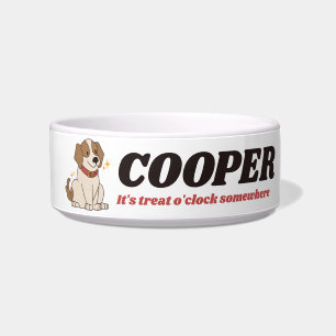 Personalised Retro Beagle Dog Lover Custom Text Bowl
