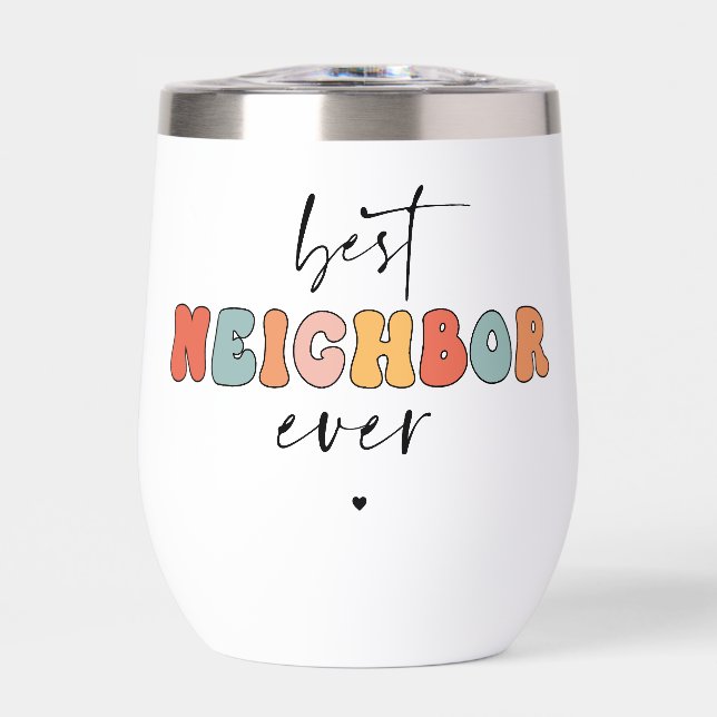Personalised Retro Best Neighbour Ever Cute (Front)