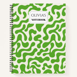 Personalised Retro Blob Spiral Notebook