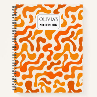 Personalised Retro Blob Spiral Notebook