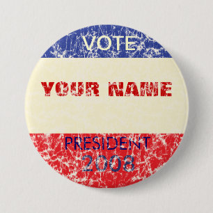 Personalised Retro Campaign Button