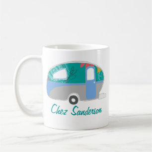 Personalised Retro Caravan Art Mugs