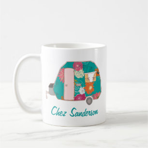 Personalised Retro Caravan Art Mugs