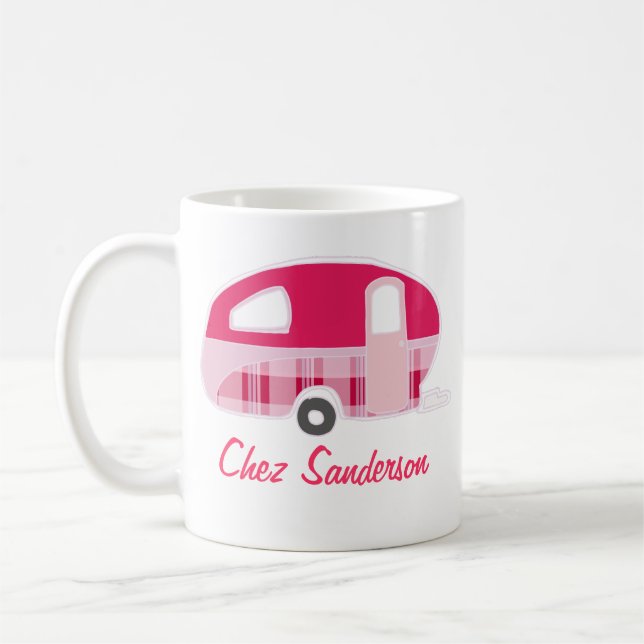 Personalised Retro Caravan Owners Mugs (Left)