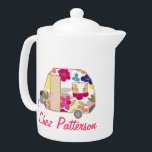 Personalised Retro Caravan Owner's Tea Pots<br><div class="desc">See the full range of 25 Retro Caravans by Trina Esquivelzeta @SurfaceHug on various other products in the collection below.</div>