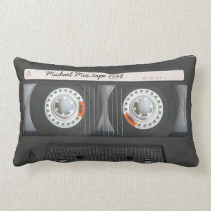Personalised retro Cassette mix-tape Lumbar Cushion