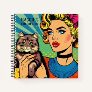 Personalised Retro Checklist Notebook