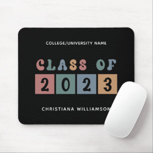 Personalised Retro Class of 2023 Graduation Cute Mouse Pad
